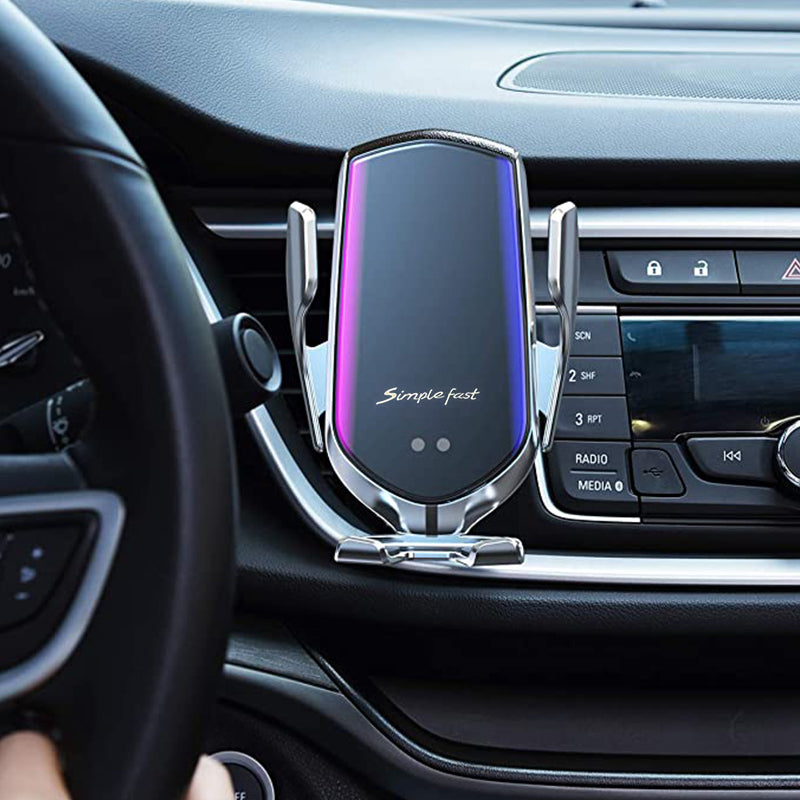 Soporte de Cargador Inalámbrico para Coche con Sujeción Automática para iPhone Samsung Xiaomi