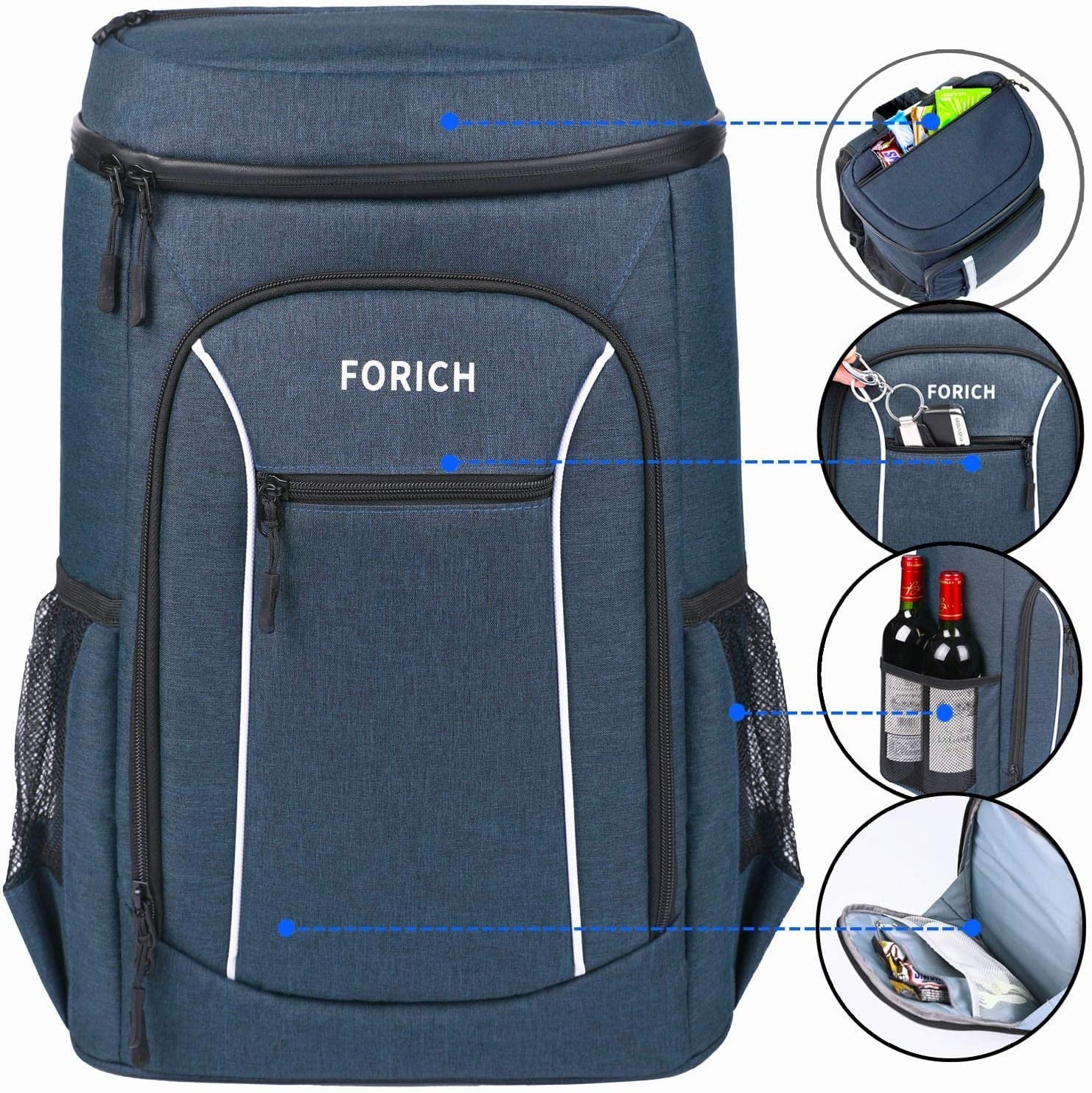 Mochila Térmica Aislada: Ligera, Impermeable, Capacidad para 30 Latas - Perfecta para Almuerzo, Picnic, Playa, Camping y Excursiones de un Día