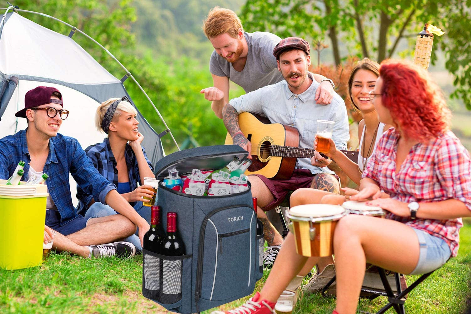 Mochila Térmica Aislada: Ligera, Impermeable, Capacidad para 30 Latas - Perfecta para Almuerzo, Picnic, Playa, Camping y Excursiones de un Día