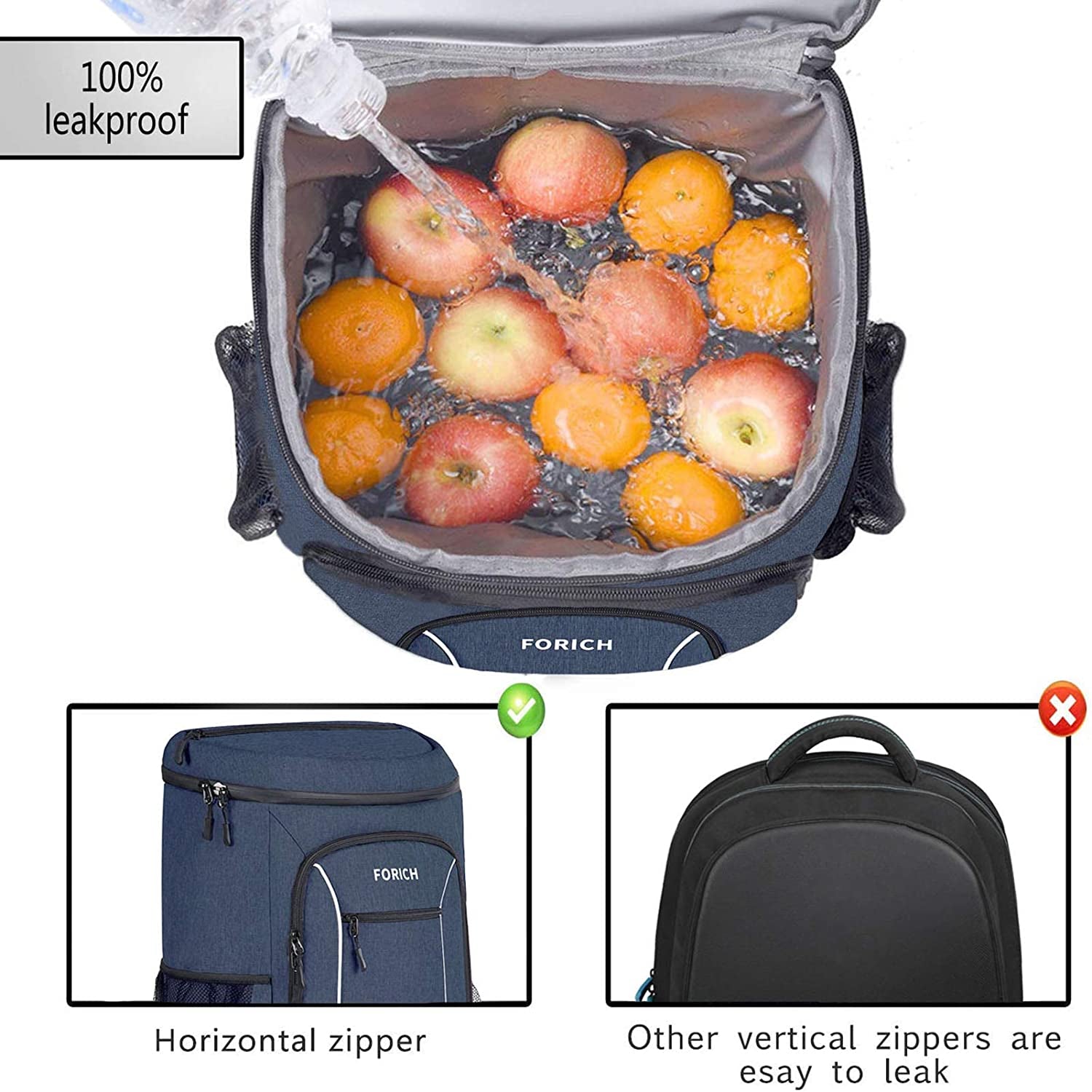 Mochila Térmica Aislada: Ligera, Impermeable, Capacidad para 30 Latas - Perfecta para Almuerzo, Picnic, Playa, Camping y Excursiones de un Día